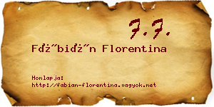 Fábián Florentina névjegykártya