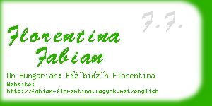 florentina fabian business card